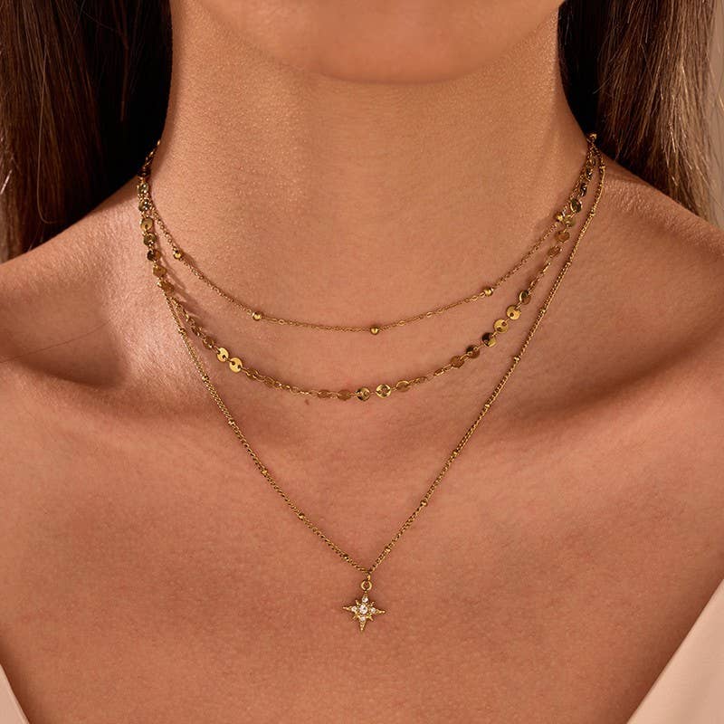 18K Tarnish Free Layered Necklace