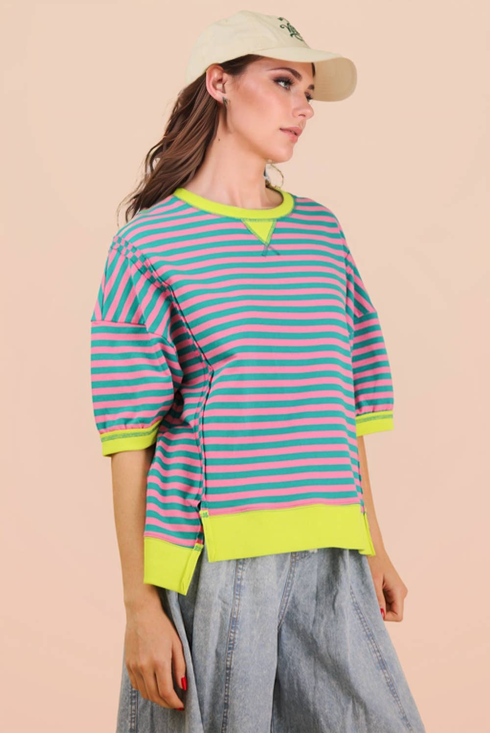 Ava Stripe Casual Knit Top