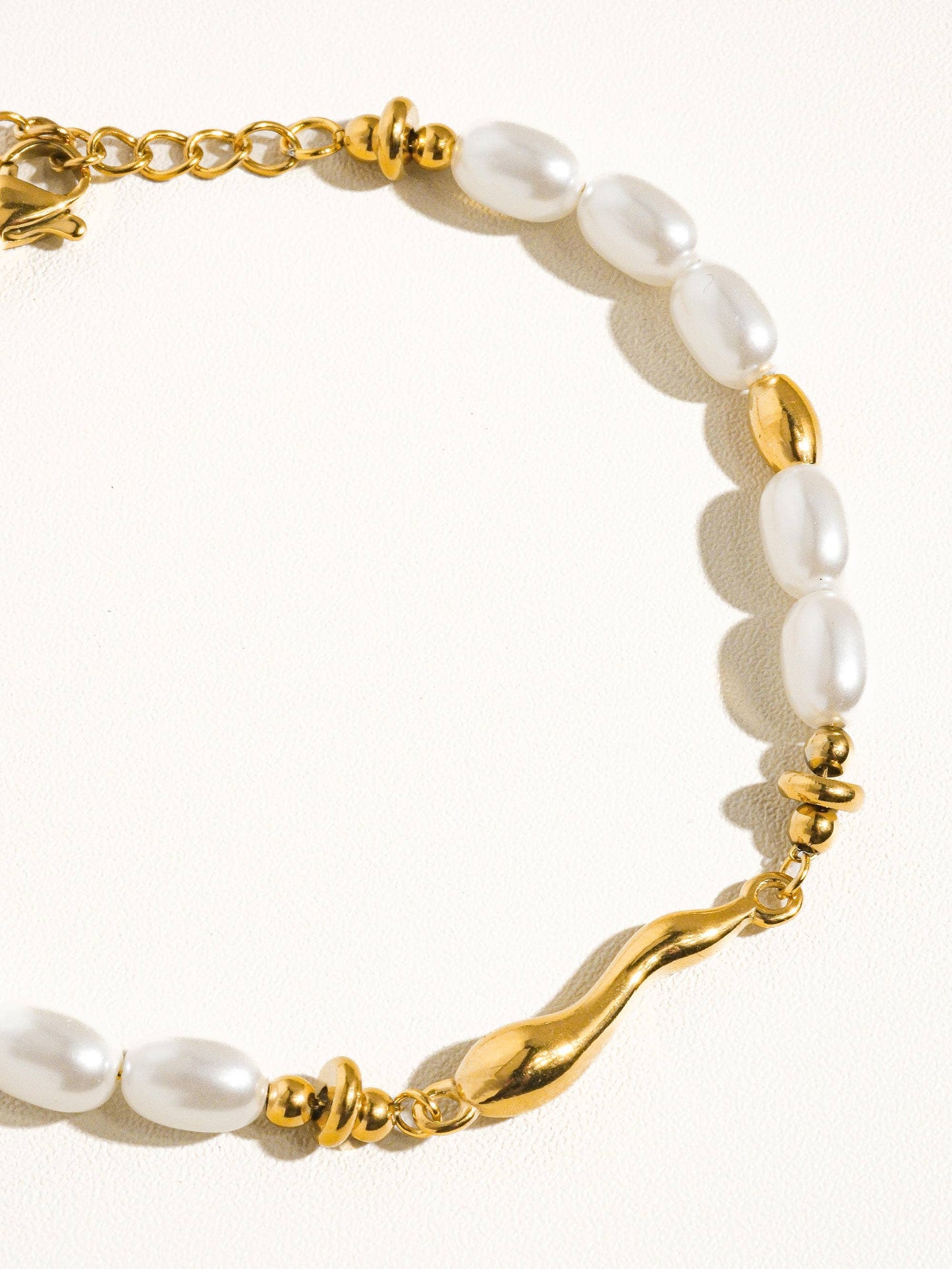 18K Gold Non-Tarnish Pearl Droplet Necklace