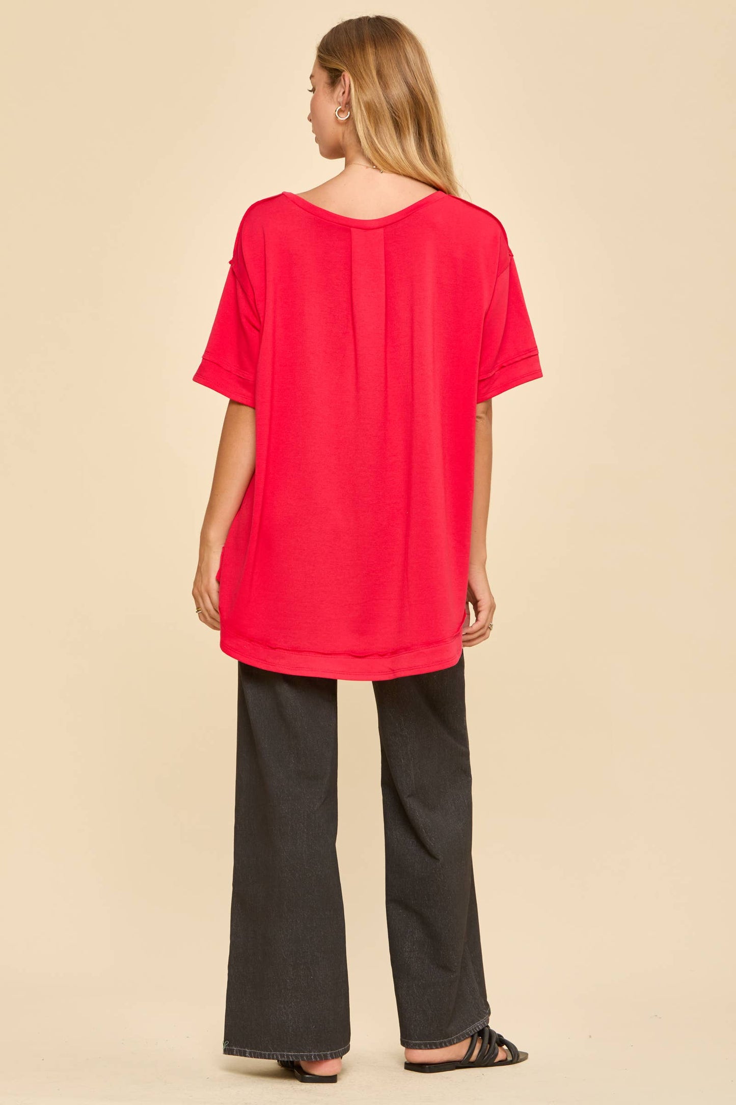 Textured Terry Knit Top