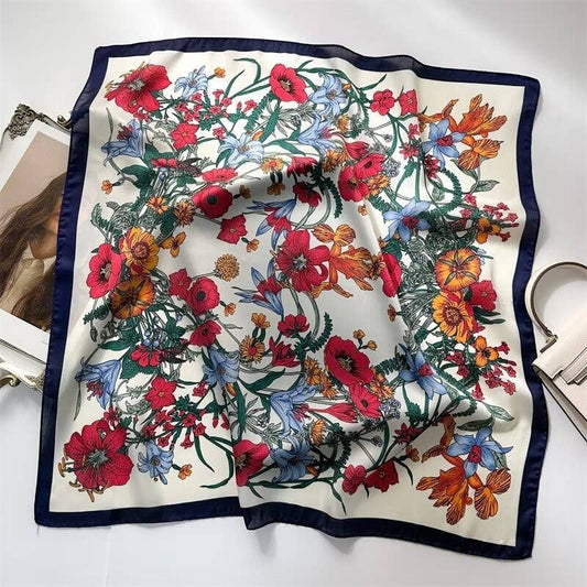 Navy Floral Bandana Scarf