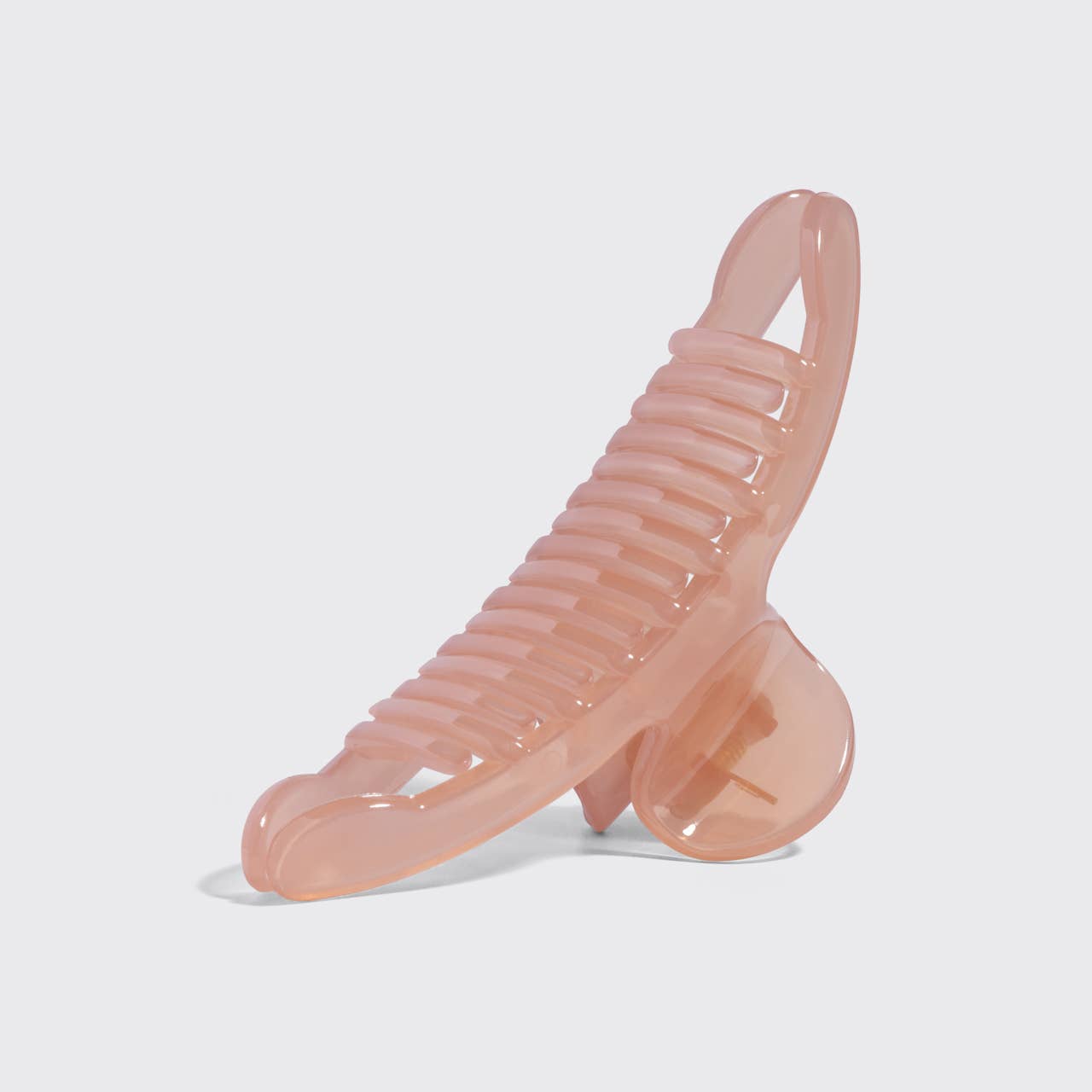 Recycled Plastic Large Arched Clip - Soft Pink