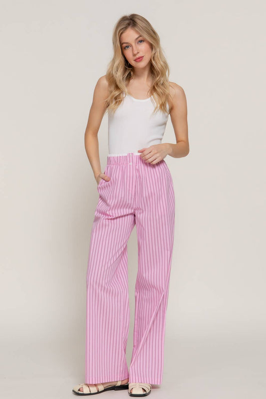 Pink Stripe Boxer Pants
