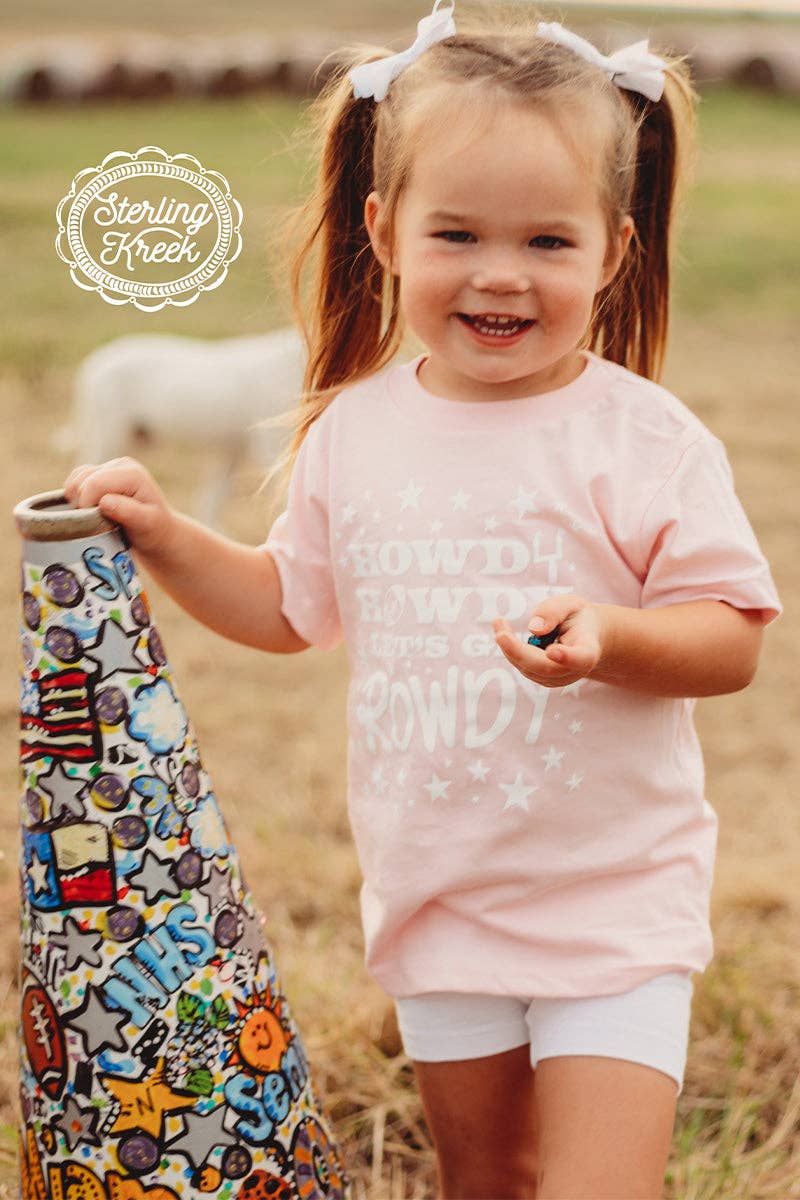 Star Howdy Toddler Tee Pink & White