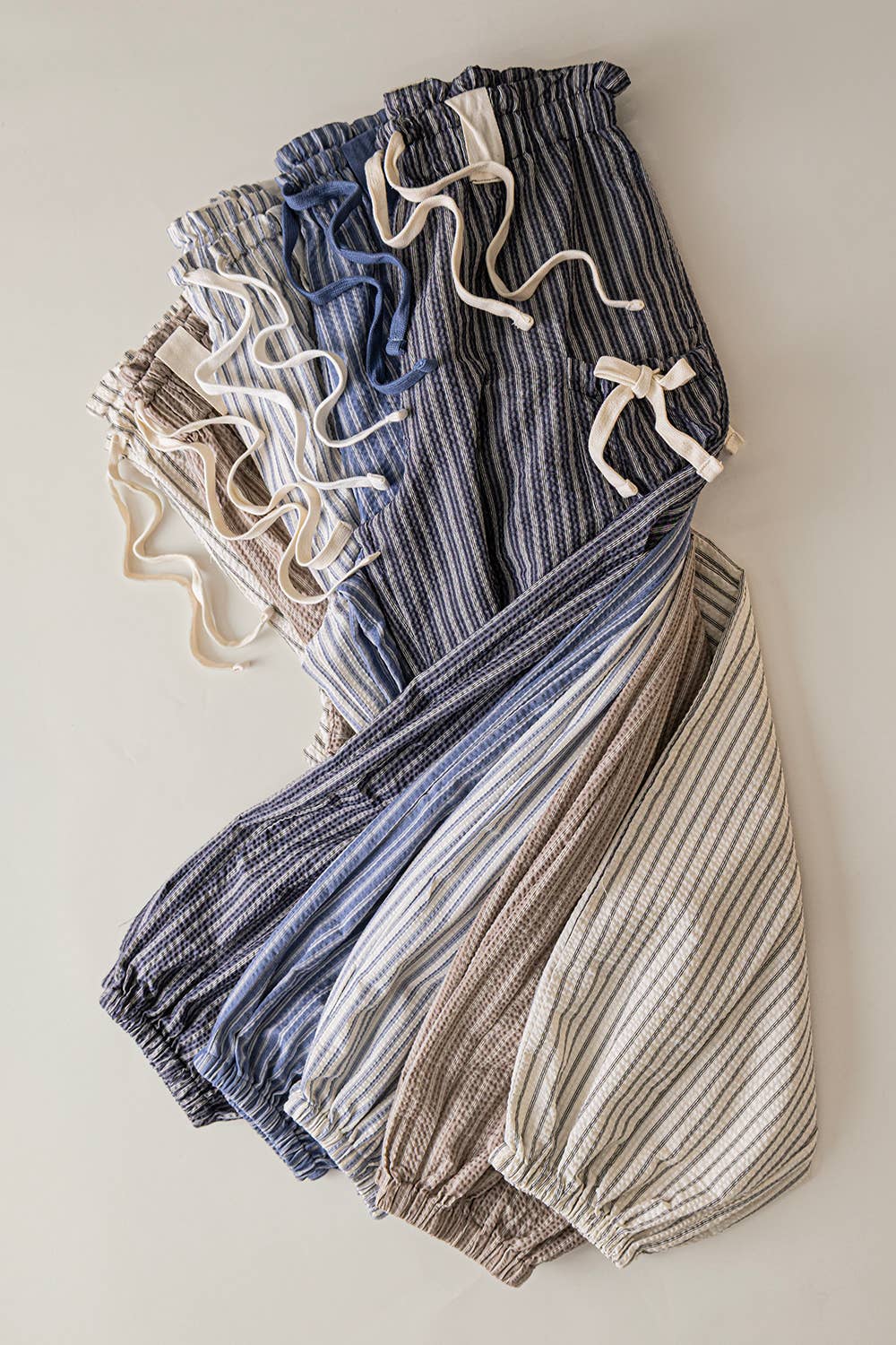 Stripe Textured Woven Pants