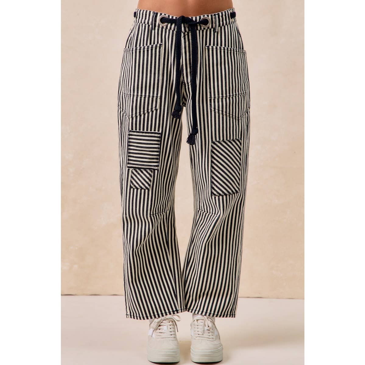 Striped Twill Pants