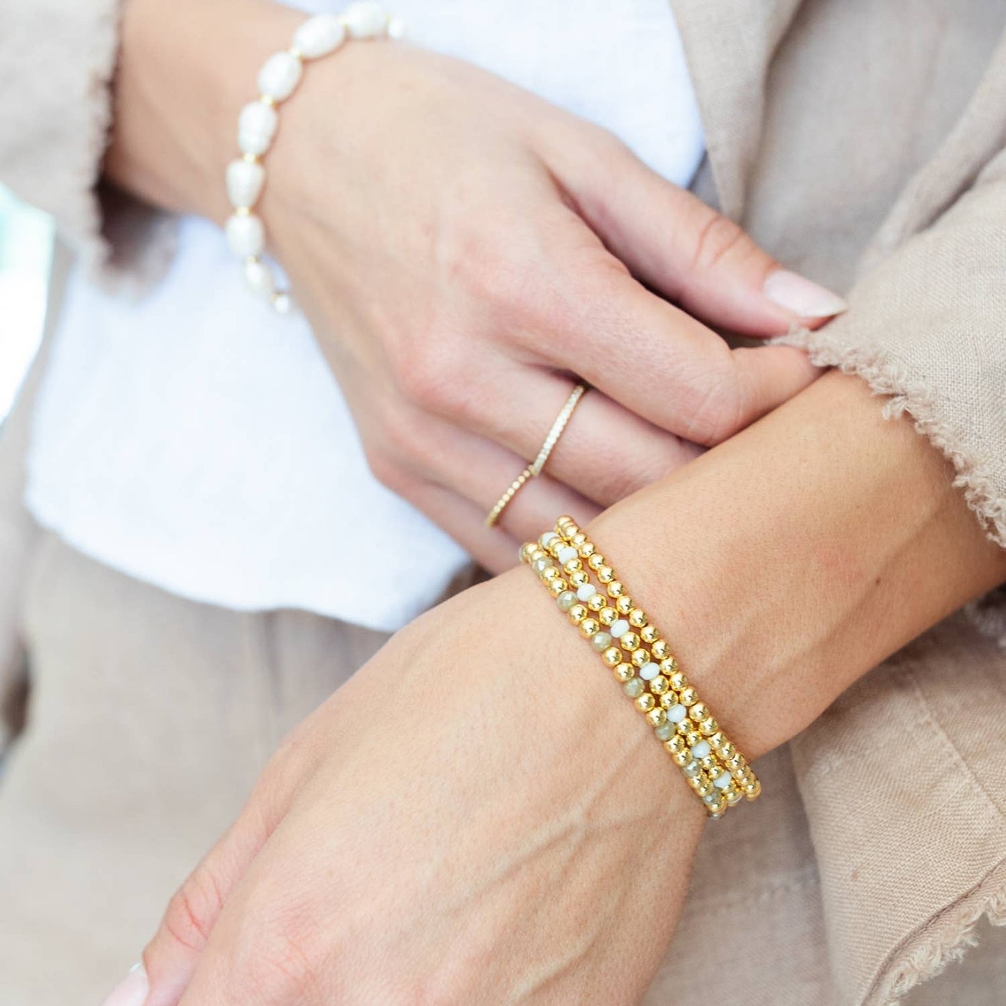 Bead Stretch Bracelet 4mm