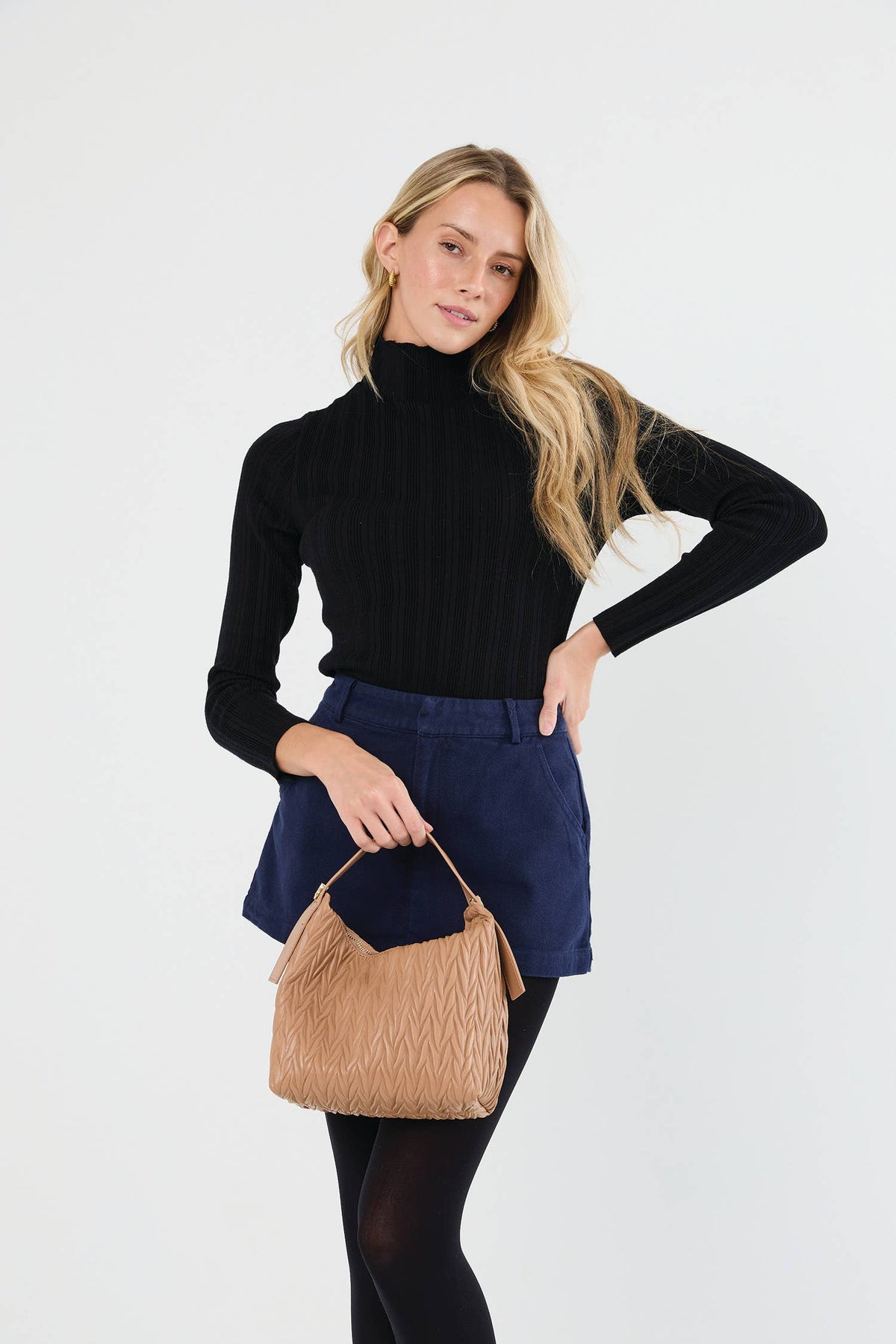 Brenna Matelassé Shoulder Bag – Vegan Leather Bag