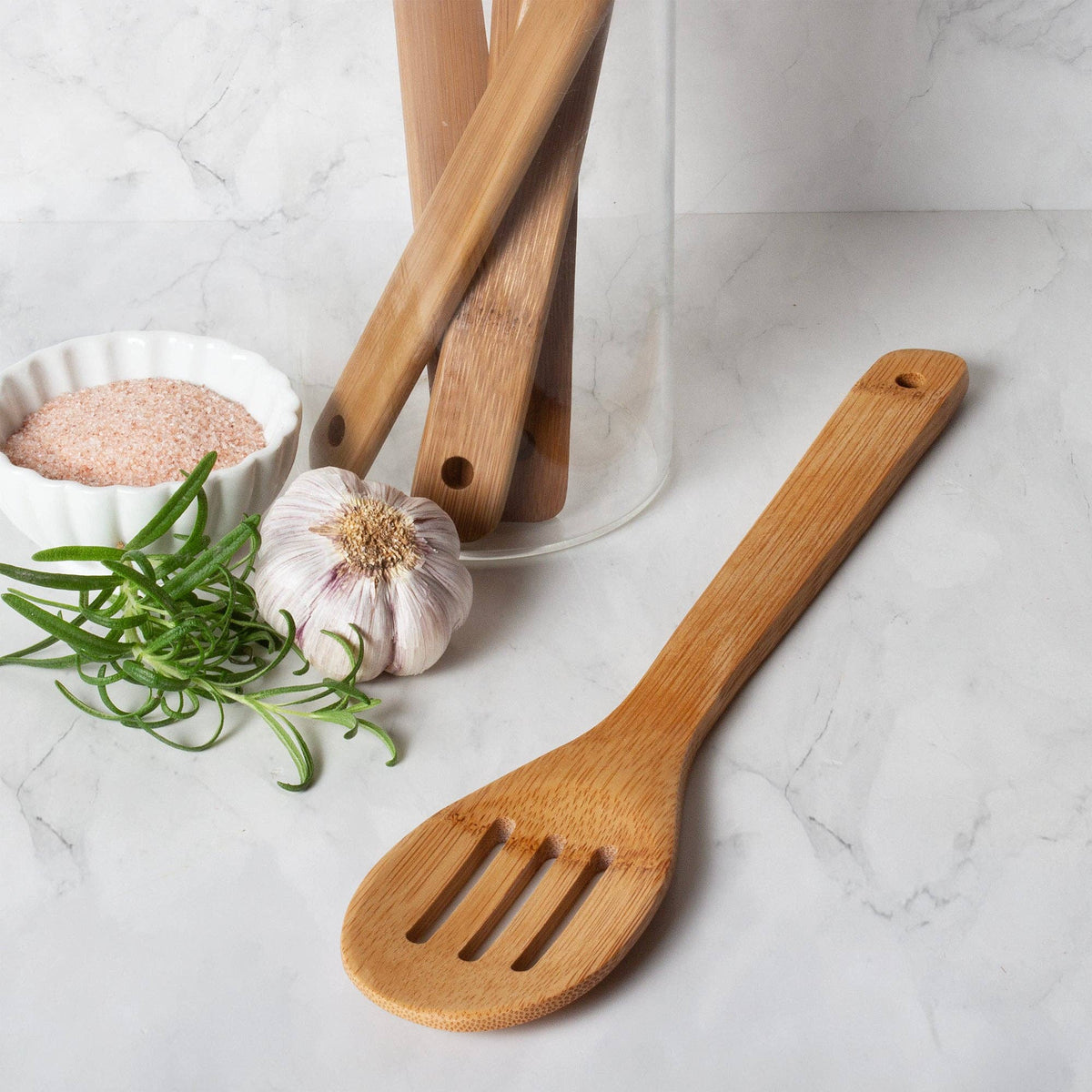 TB Home® 5-Piece Carbonized Bamboo Cooking Utensil Set