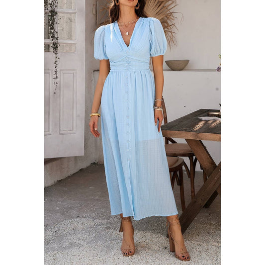 Sweetheart Blue Midi Dress