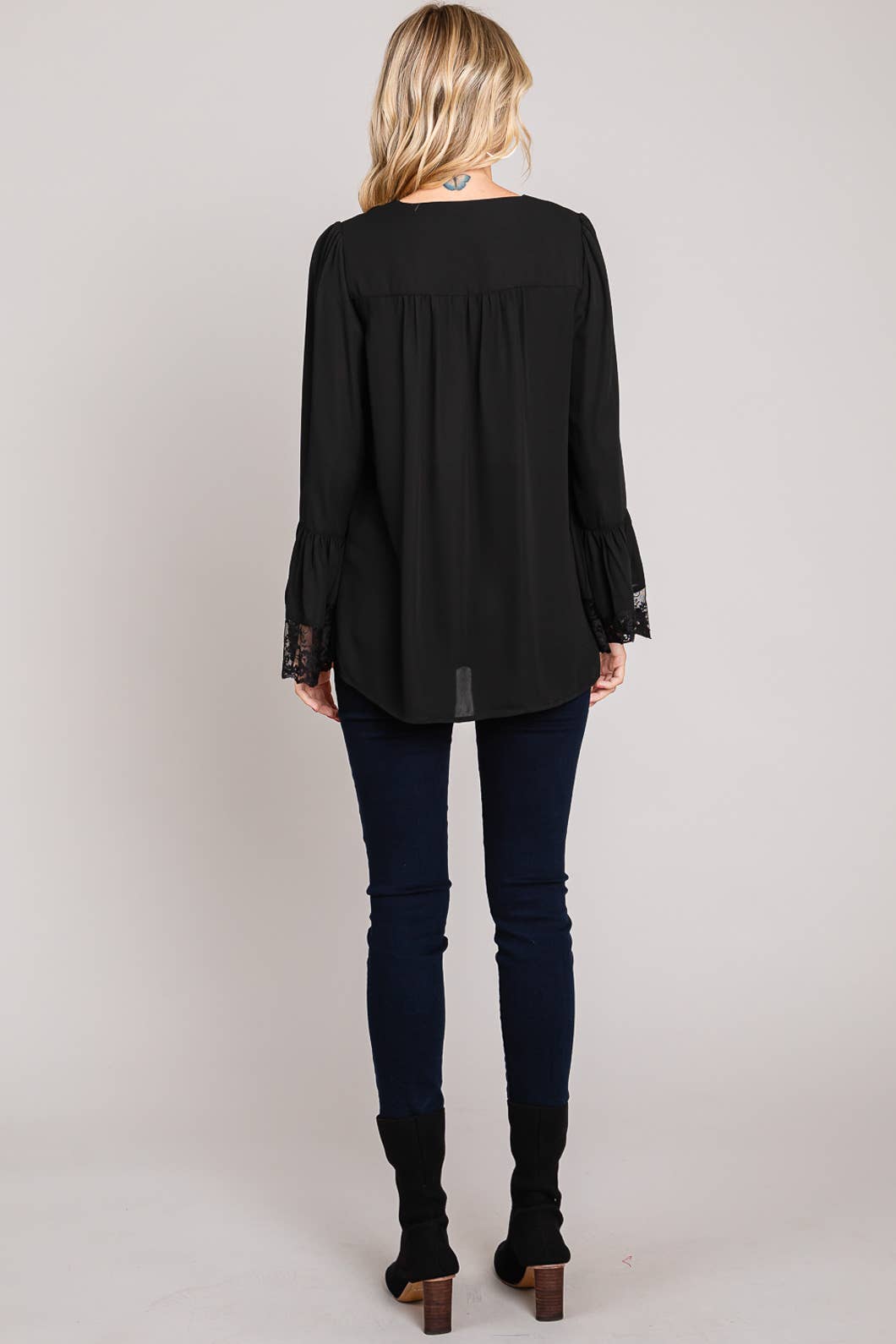 Lace Detail Long Sleeve Top