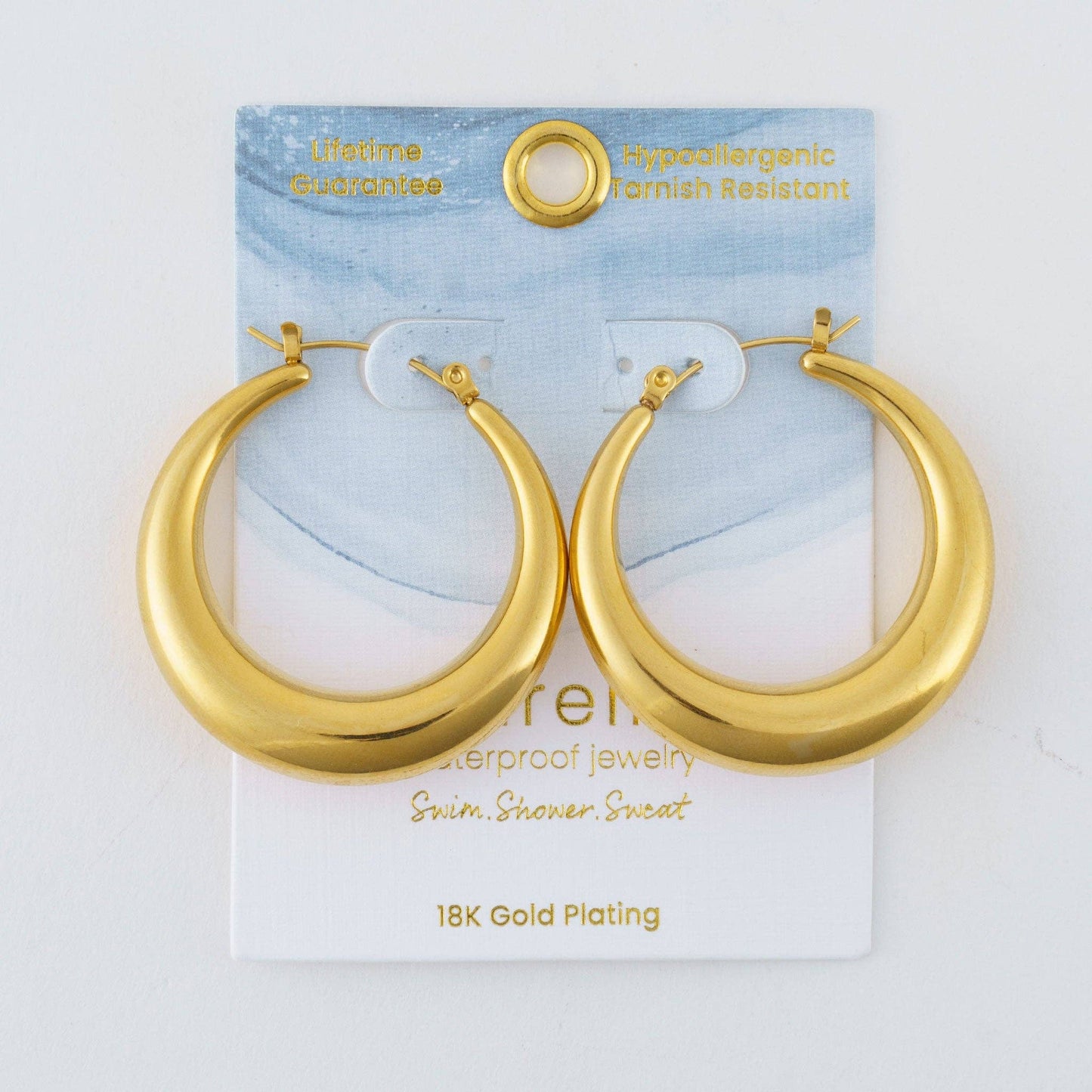 Waterproof Earrings Narelle Round Hoop Jewelry