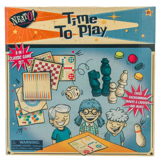 Neato! Time To Play 8-In-1 Game- Retro Classic, vintage toys