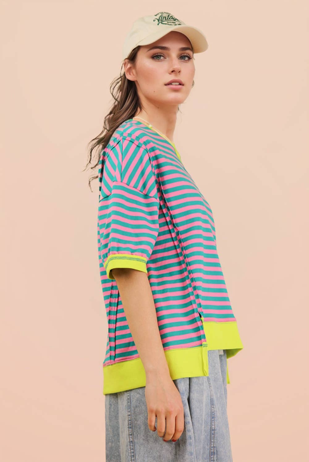 Ava Stripe Casual Knit Top