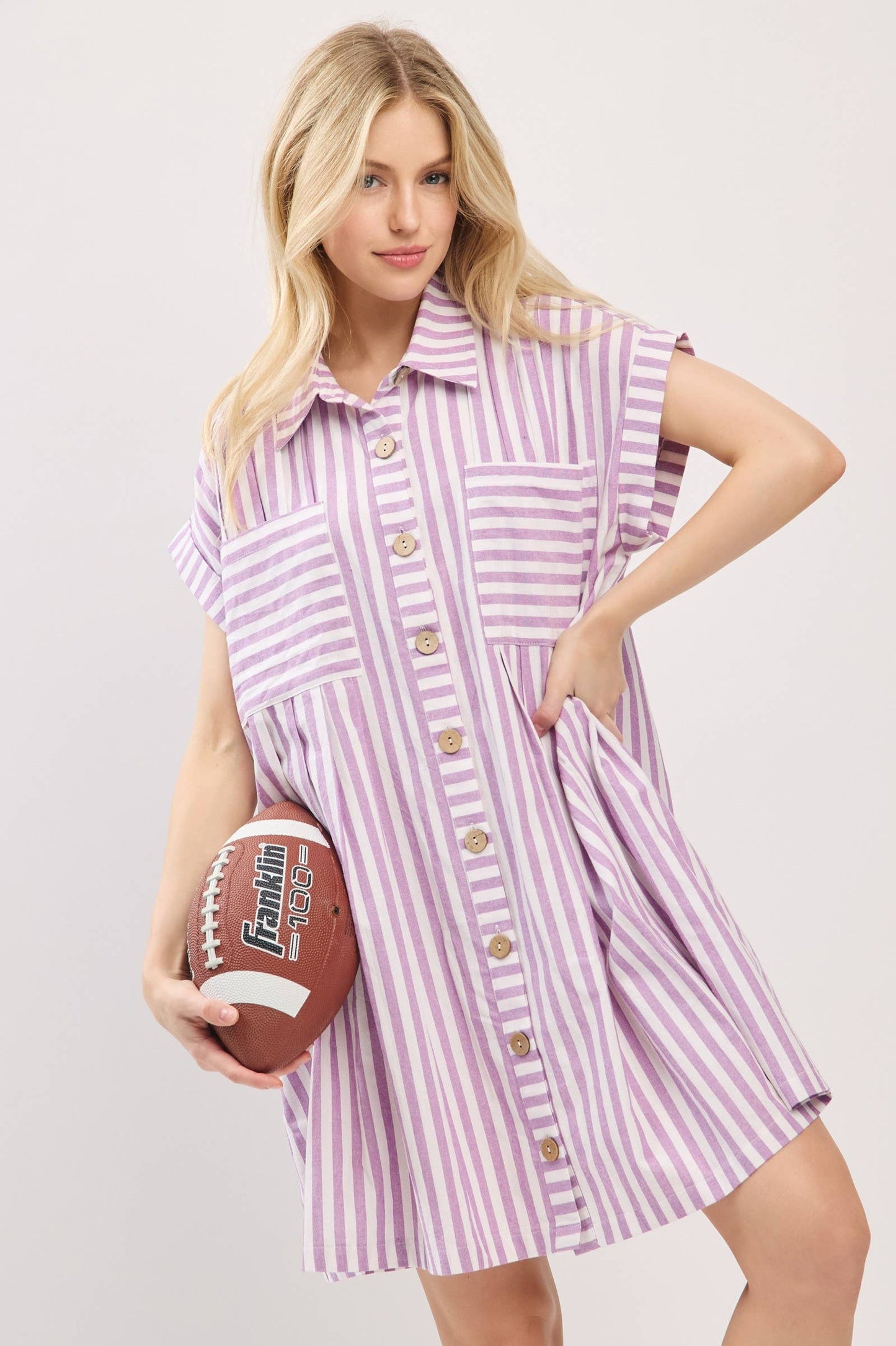 Cotton Striped Dress