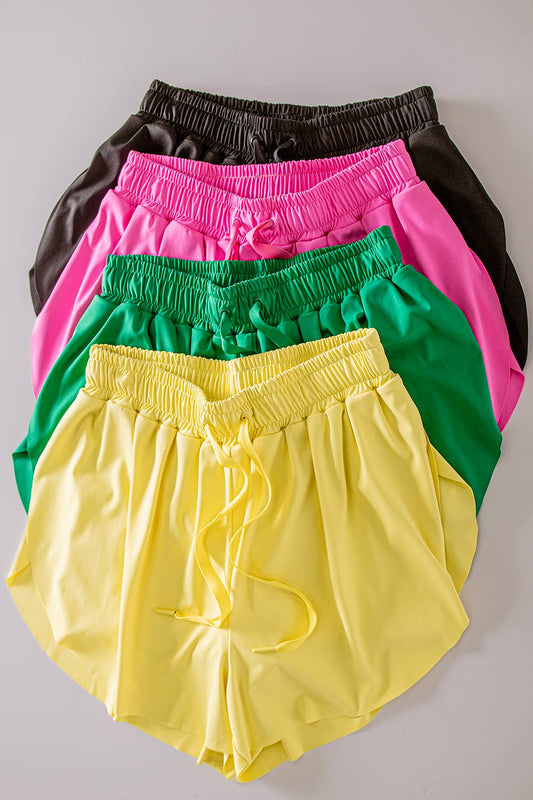 Side Overlap Activewear Shorts W/Lining