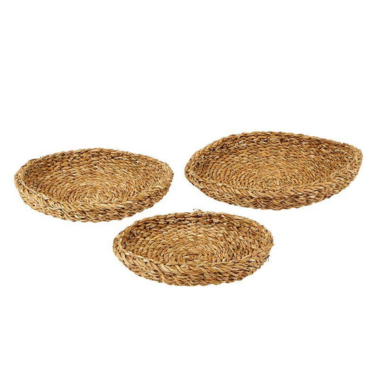 Sea Grass Round Tray Set/3