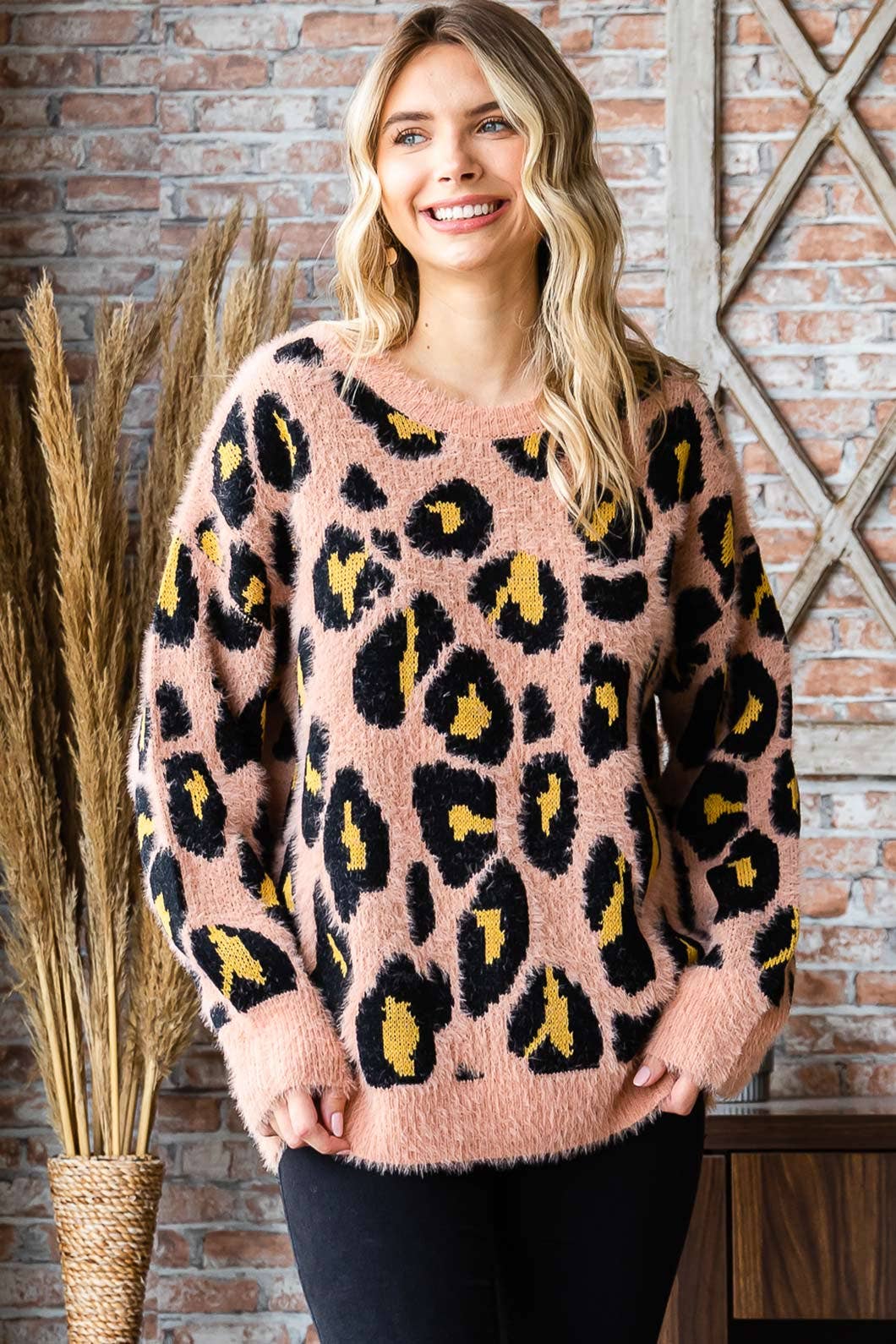 Leopard Round Neck Sweater