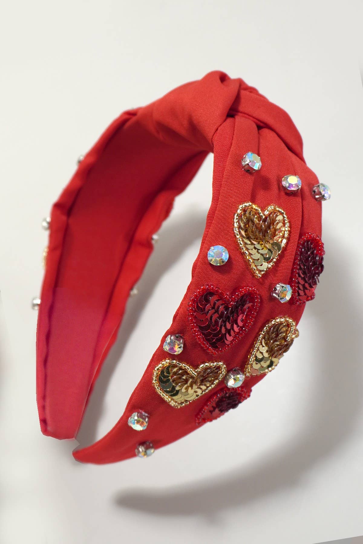 Valentine Sequin Hearts Headband