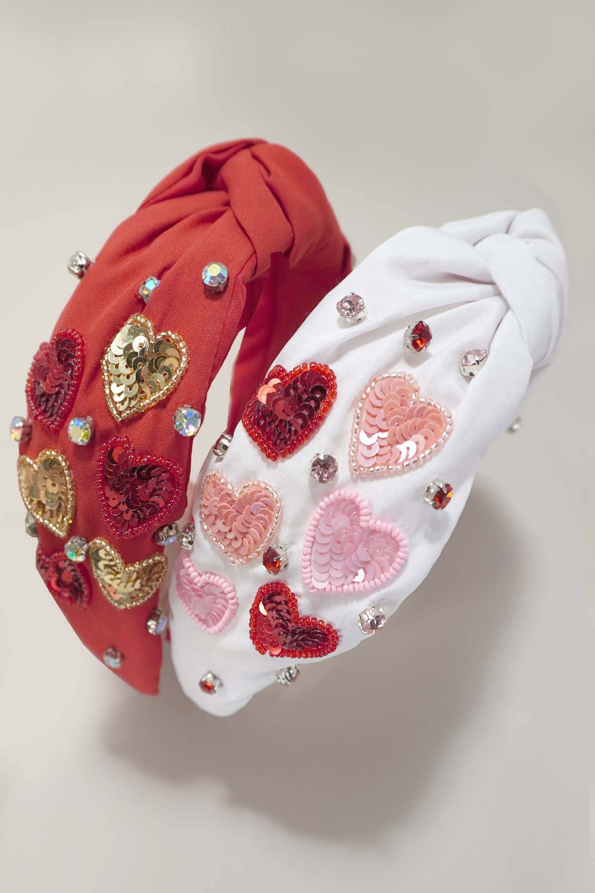 Valentine Sequin Hearts Headband