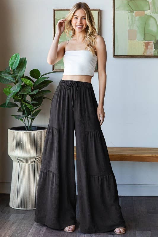 Tiered Wide Leg Pants