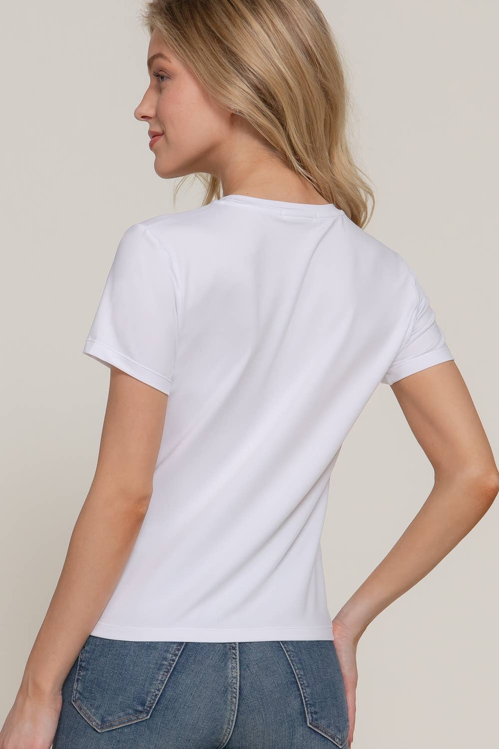 Short Sleeve Butter Soft Round Neck Top
