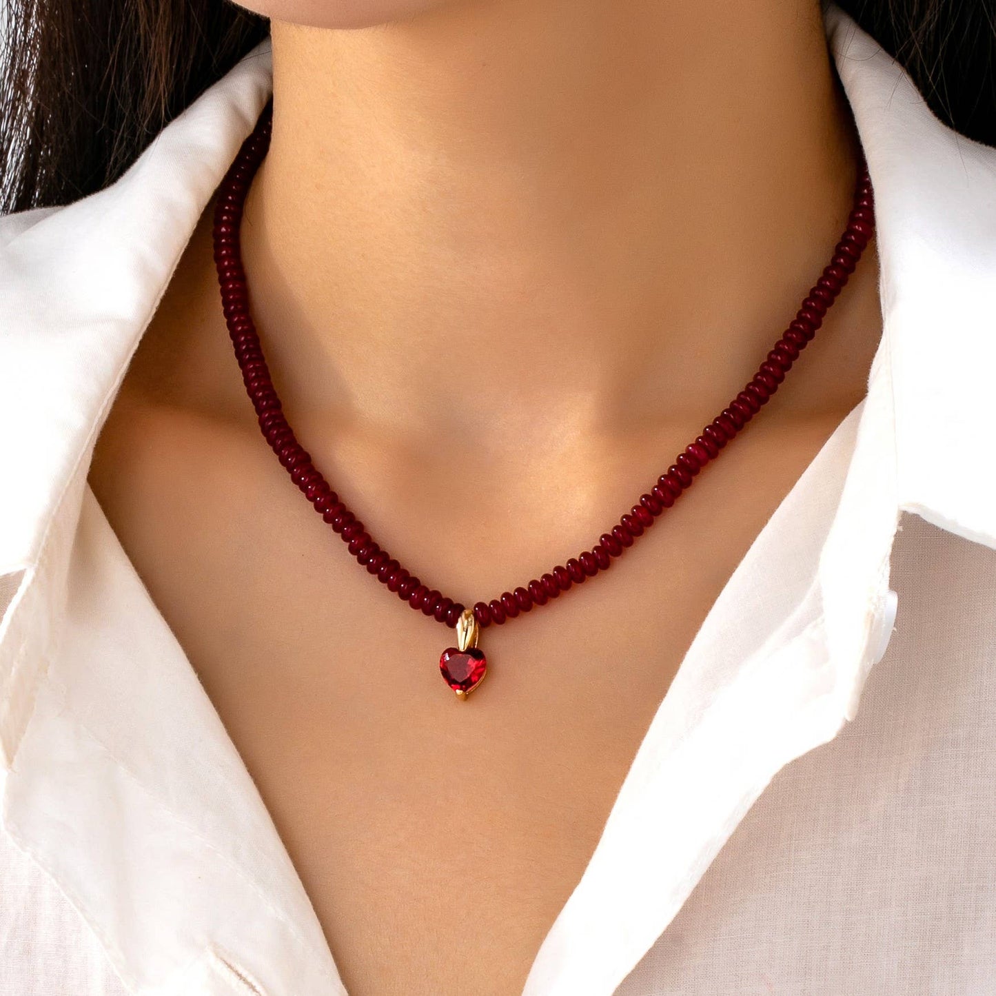 Natural Stone Beaded Necklace