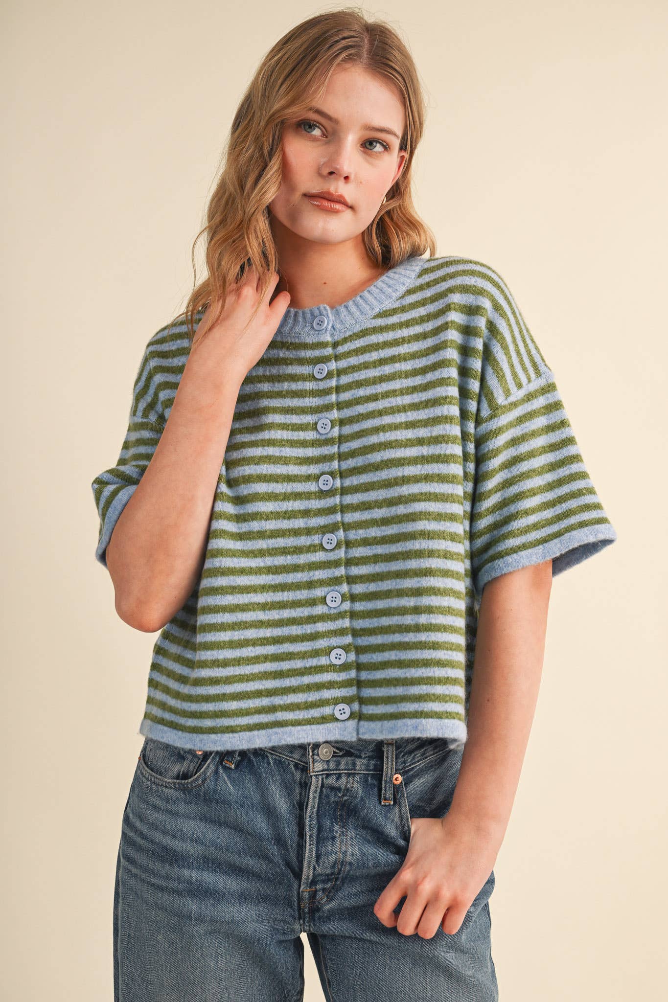 Lilly Striped Sweater Cardigan