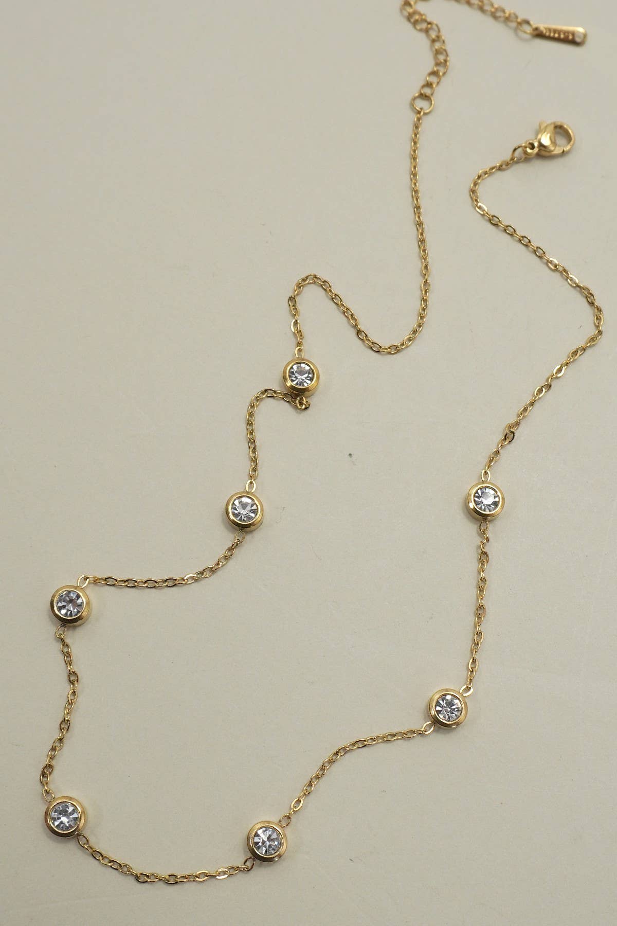 Waterproof Diamond Dot Necklace