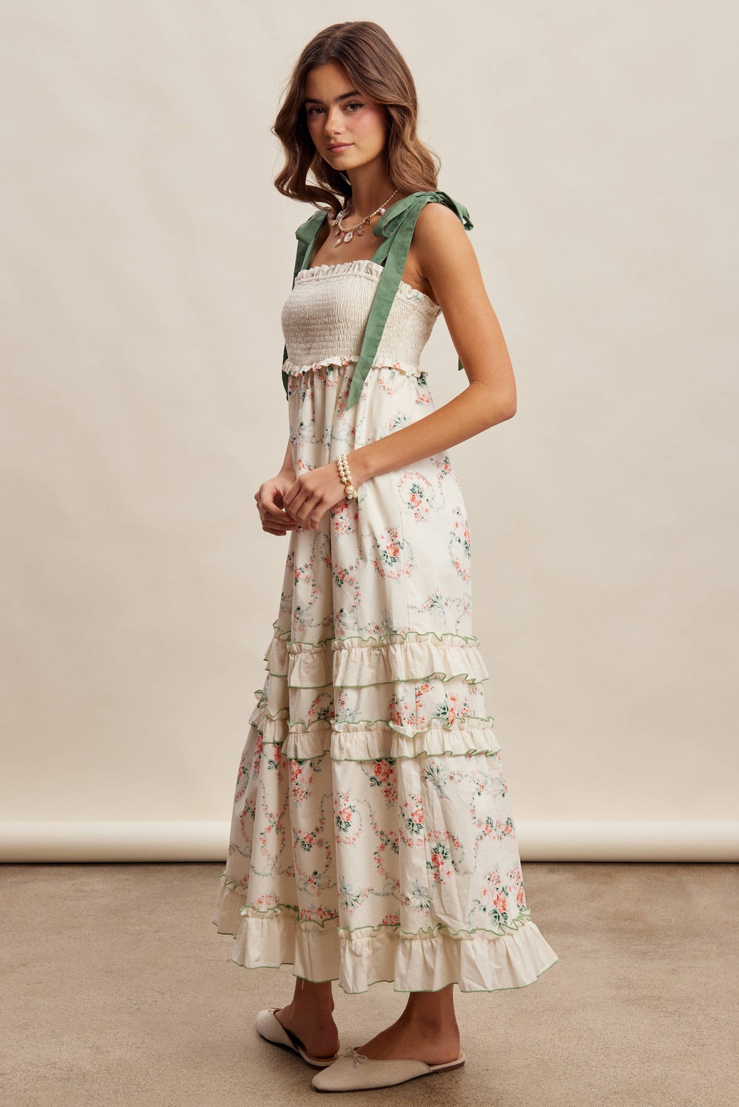 Tea Party Floral Midi Dress
