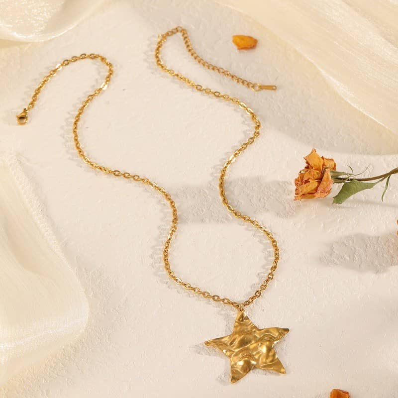 18K Tarnish Free Star Necklace