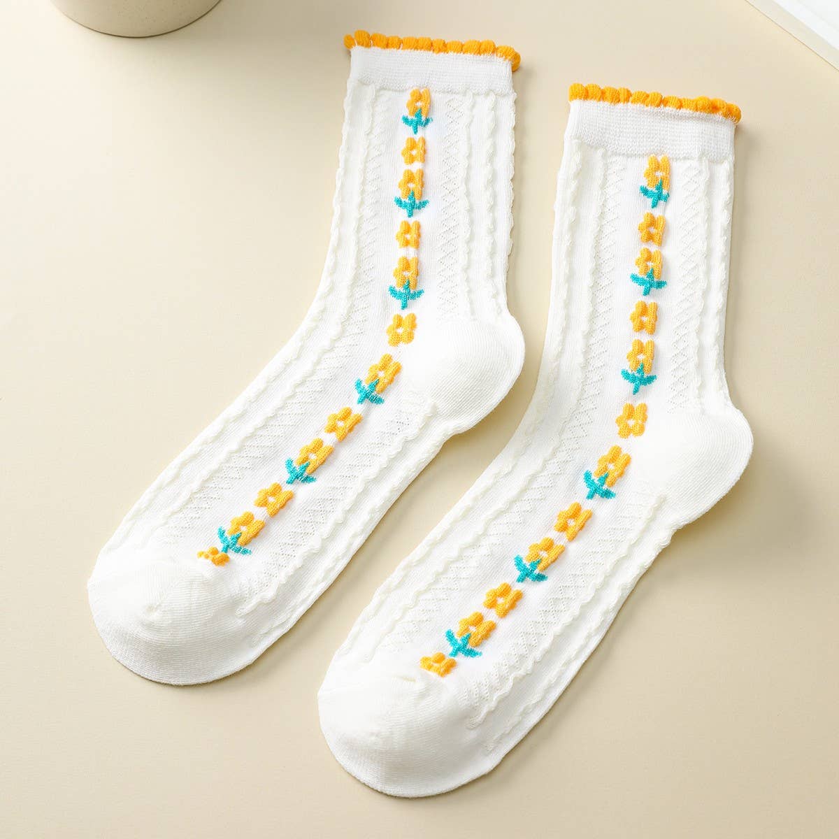 Embroidered Crew Sock