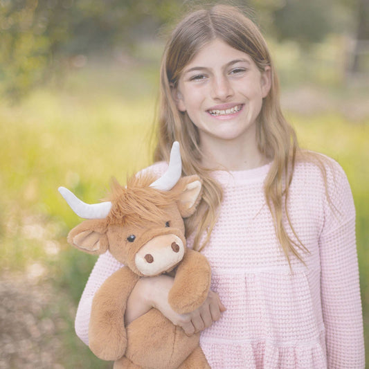 World's Softest Lushee 16 inch - Highlandee Cow Plush Toy