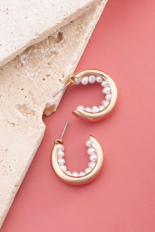 Pearl Lined Earrings