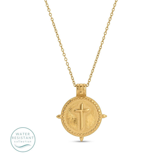 Vintage Vibe Cross Pendant - Water Resistant