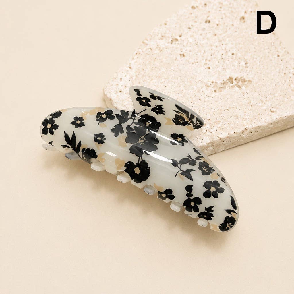 Floral Hair Claw Clip