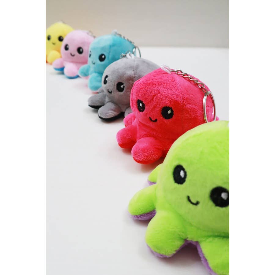 Mini Reversible Octopus Plushie Keychain