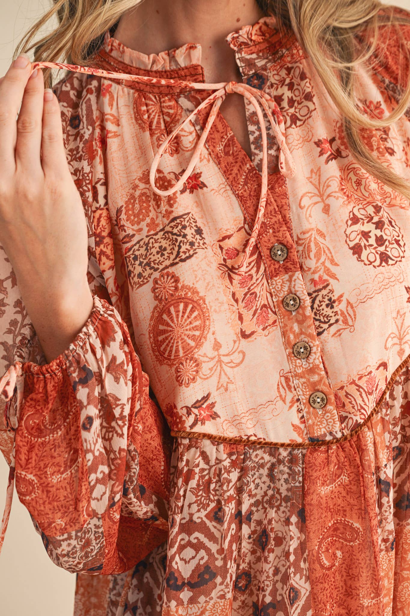 Patchwork Midi Dress