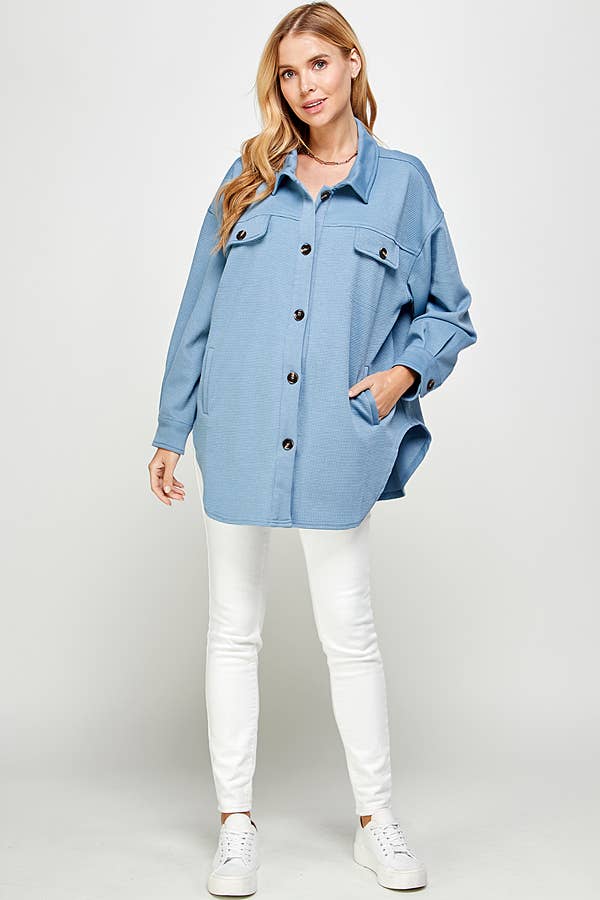 Waffle Scuba Shacket
