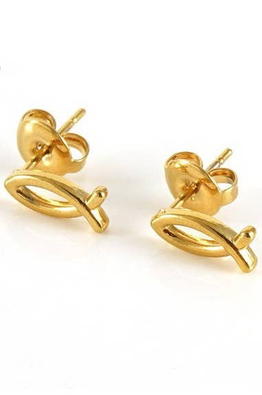 18K Stainless Steel Stud Earrings