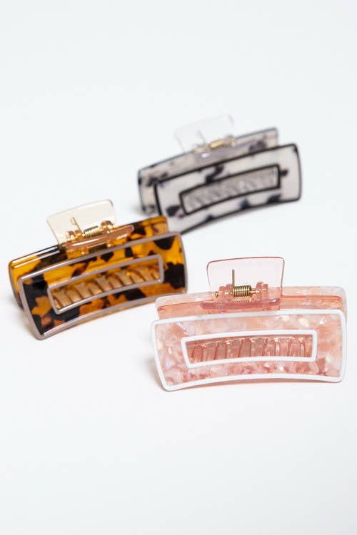 Tortoise Acetate Hair Claw Clip