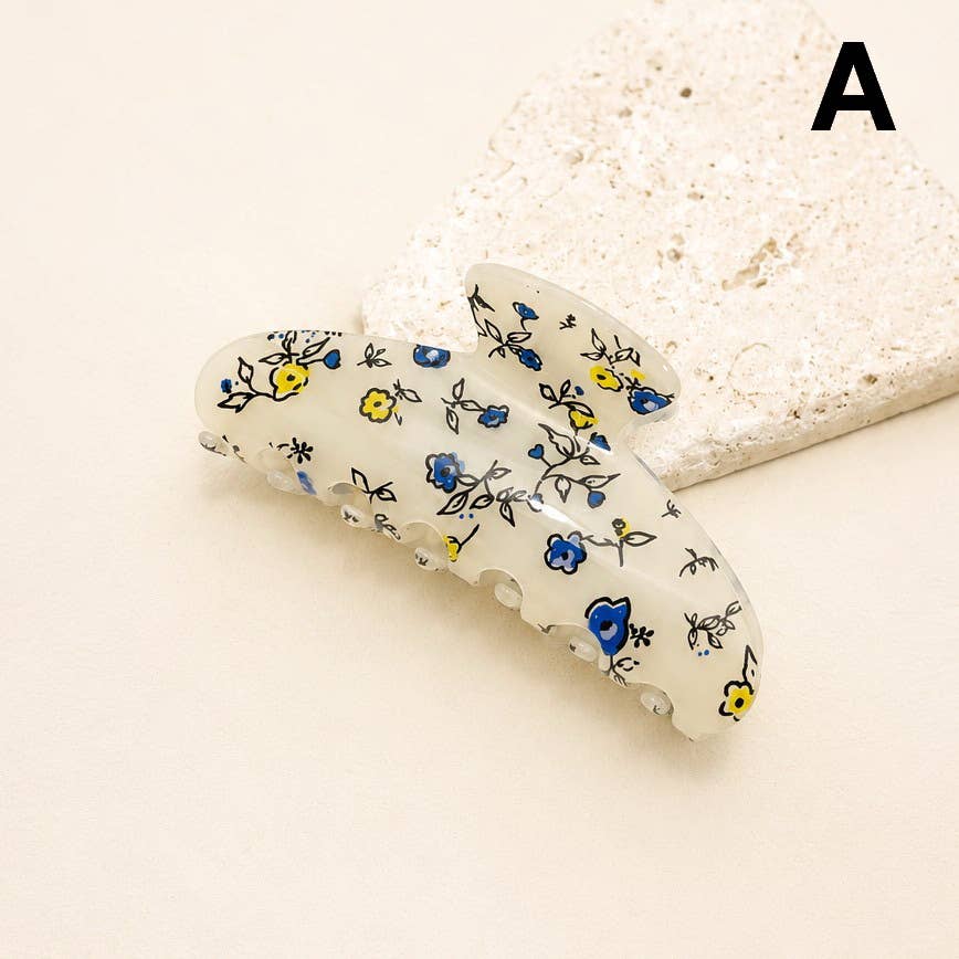 Floral Hair Claw Clip