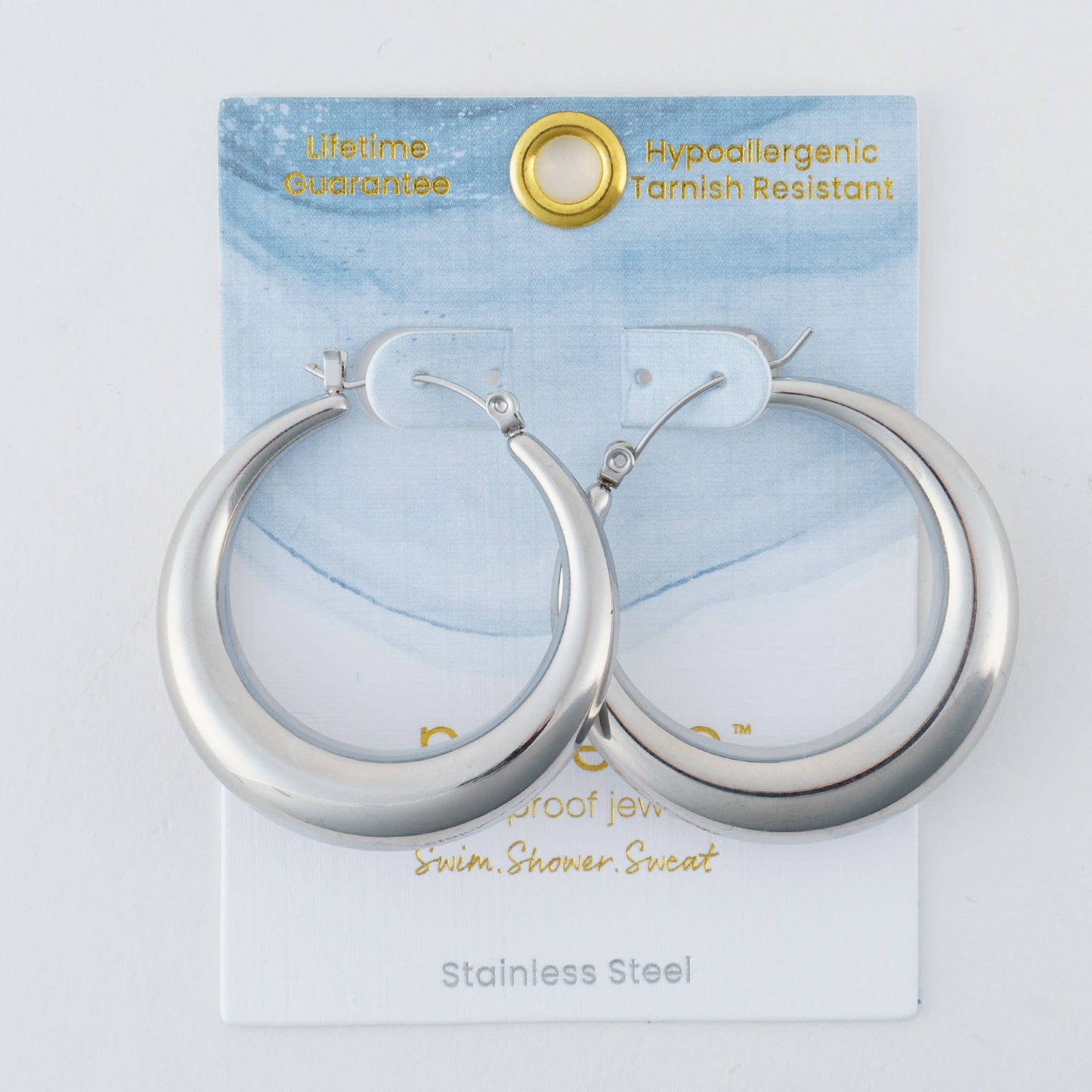 Waterproof Earrings Narelle Round Hoop Jewelry