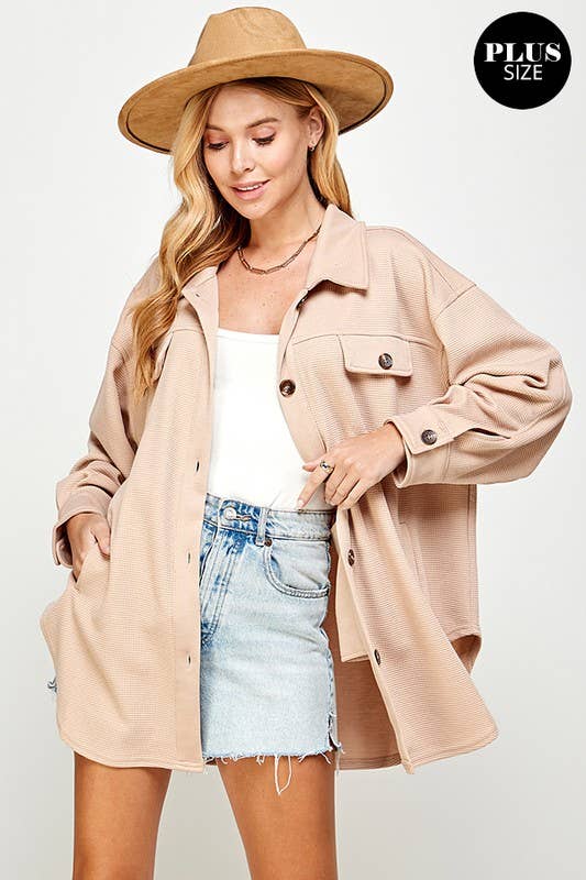 Waffle Scuba Shacket