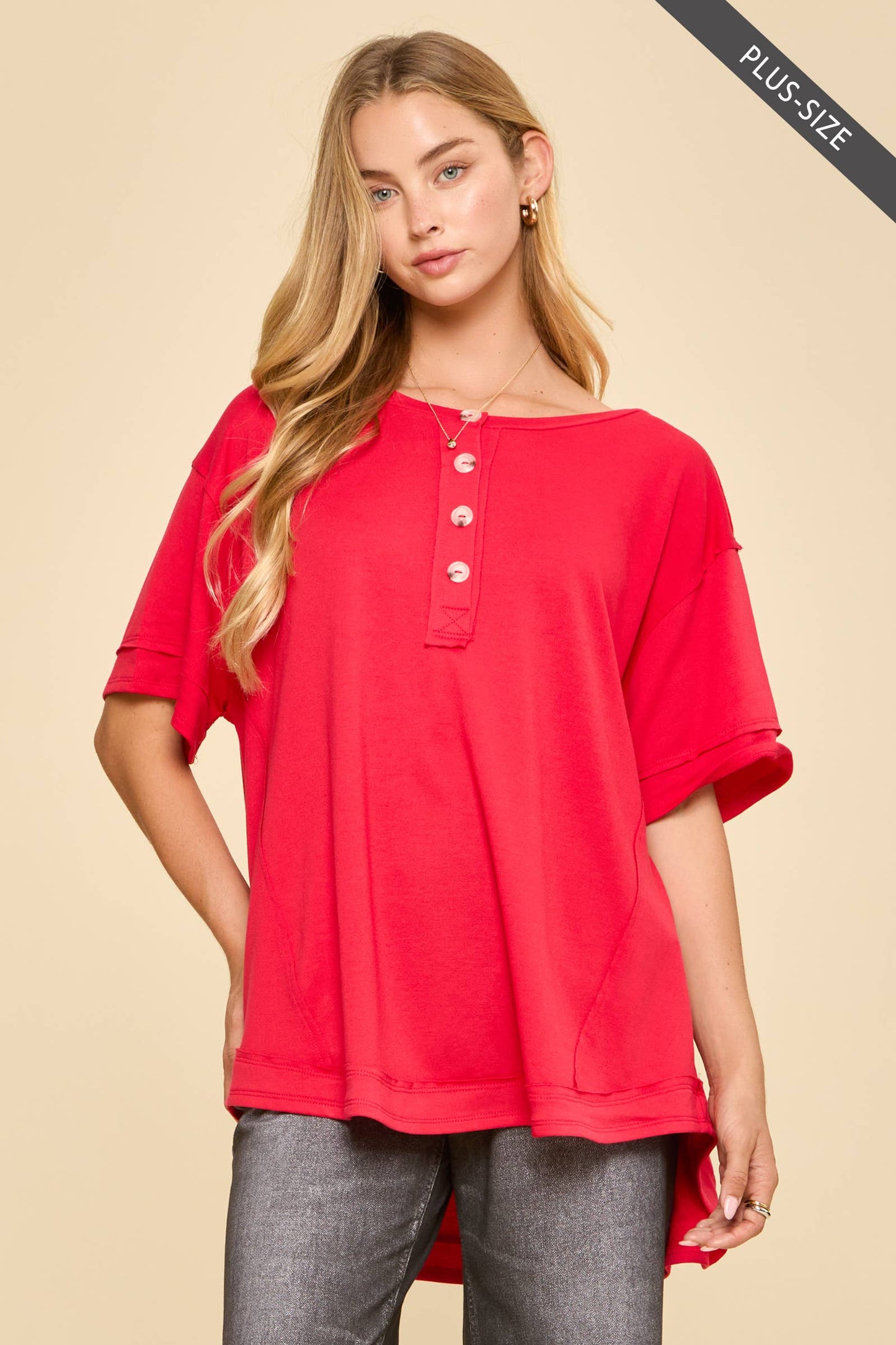 Textured Terry Knit Top