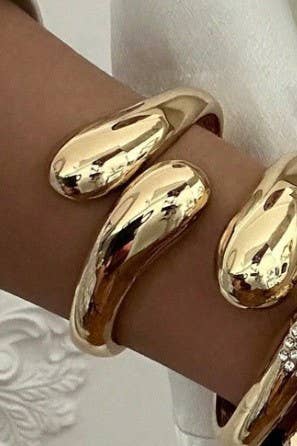 Wide Teardrop Bangle