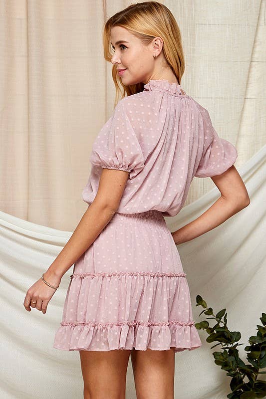 Marsala Dot Dress