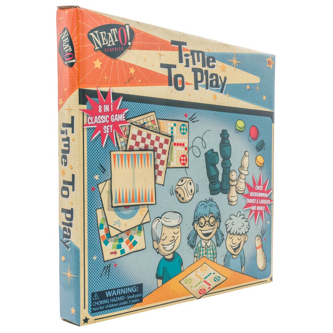 Neato! Time To Play 8-In-1 Game- Retro Classic, vintage toys