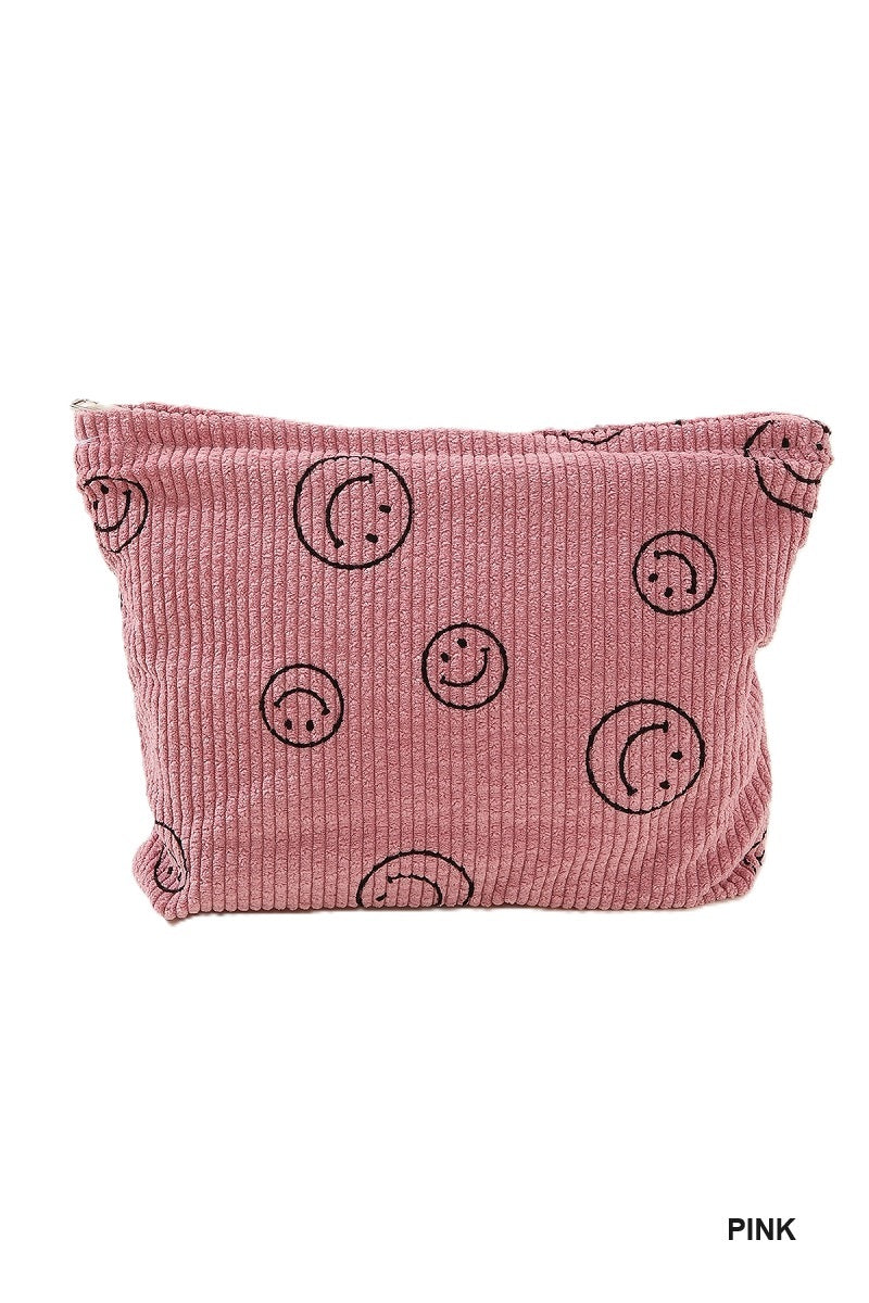 Smiley Corduroy Bag