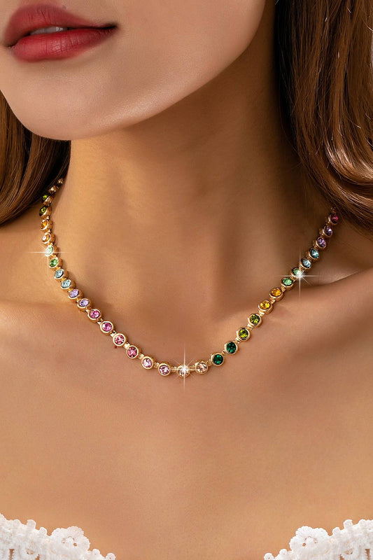 Gemstone Tennis Necklace